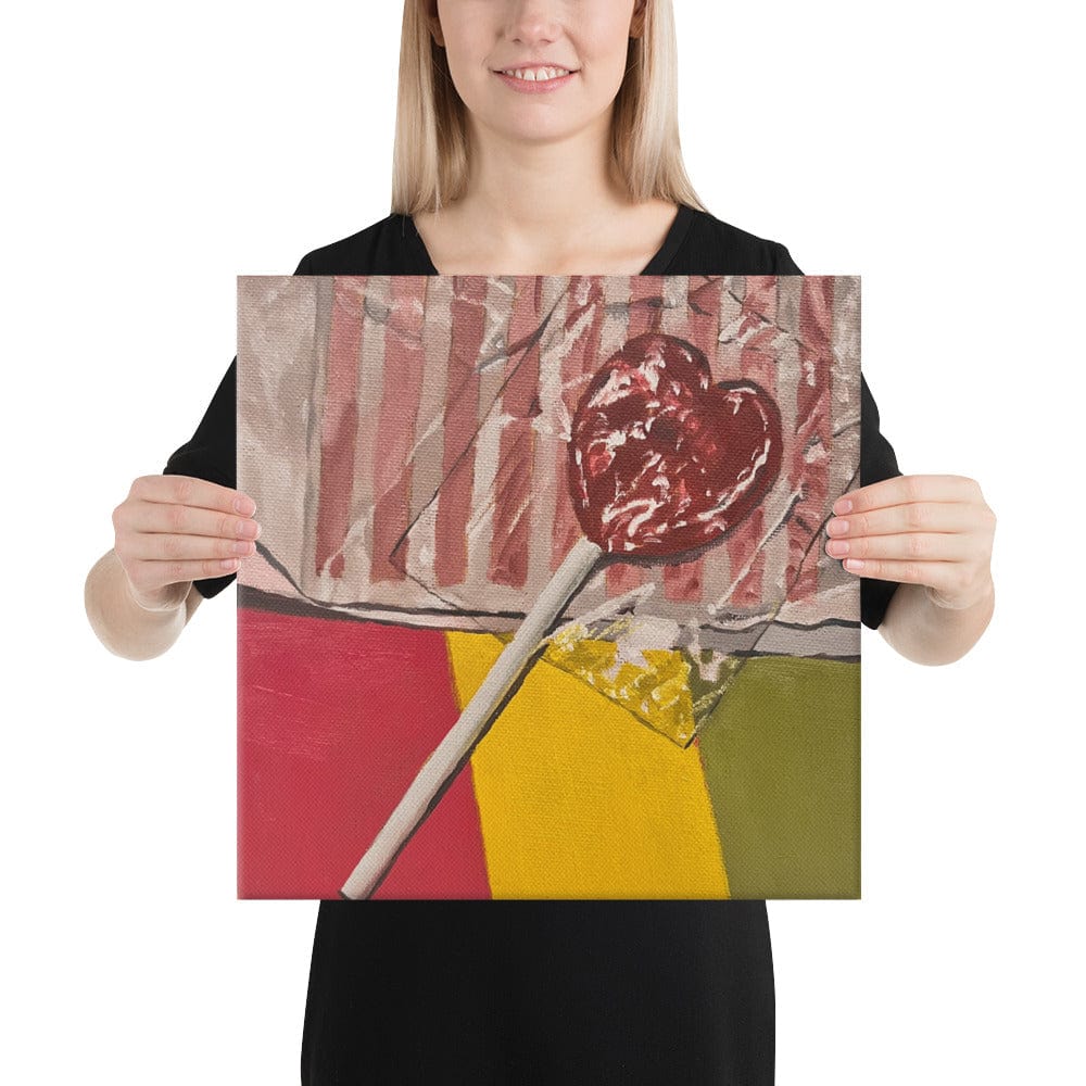 Canvas Print - Lollipop Love Heart by Chris Parry Jewellery