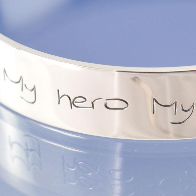 Handwriting Personalised Bangle -12mm Custom Cuff Bangle by Chris Parry Jewellery