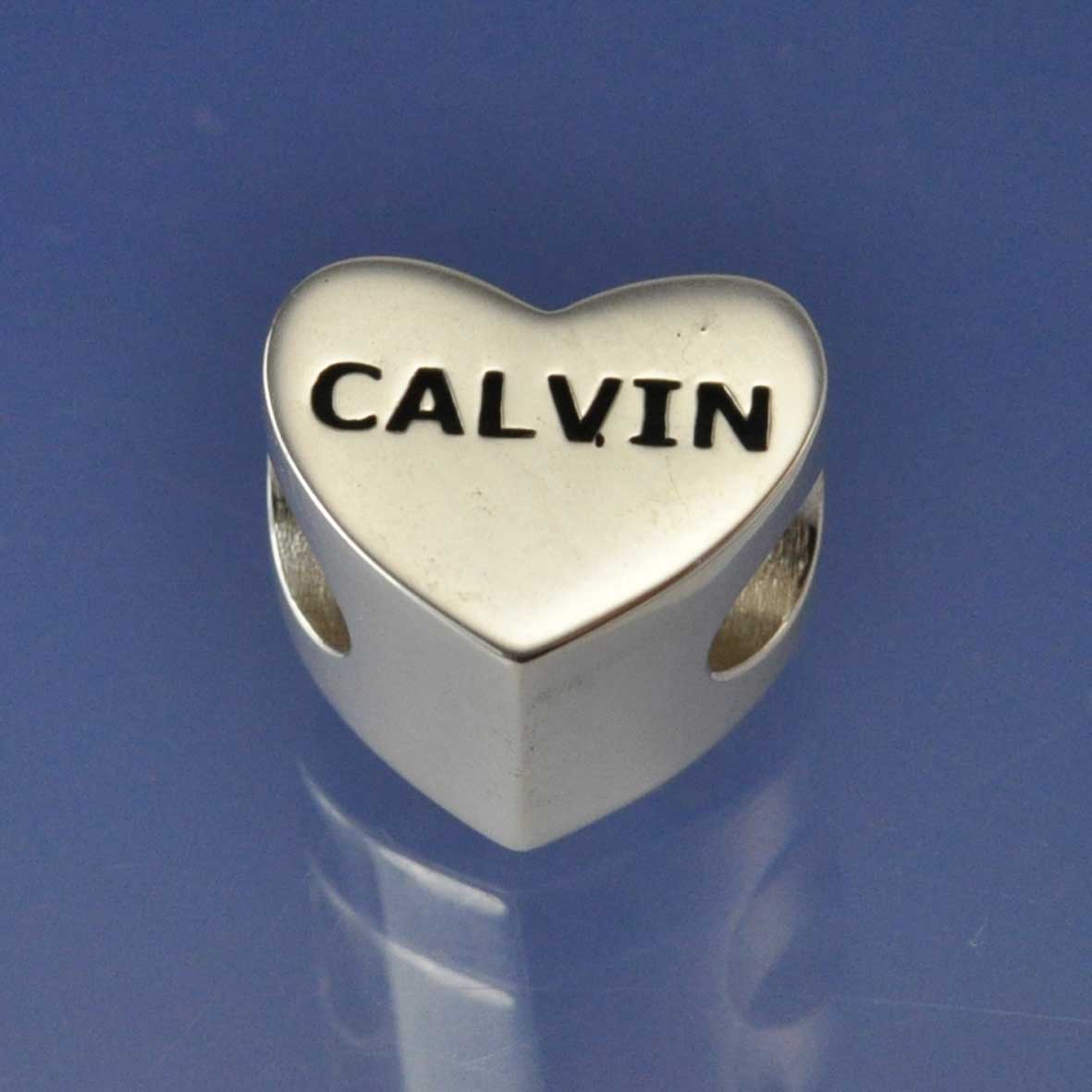 Cremation Ashes Charm Bead - Personalised Heart Bead by Chris Parry Jewellery