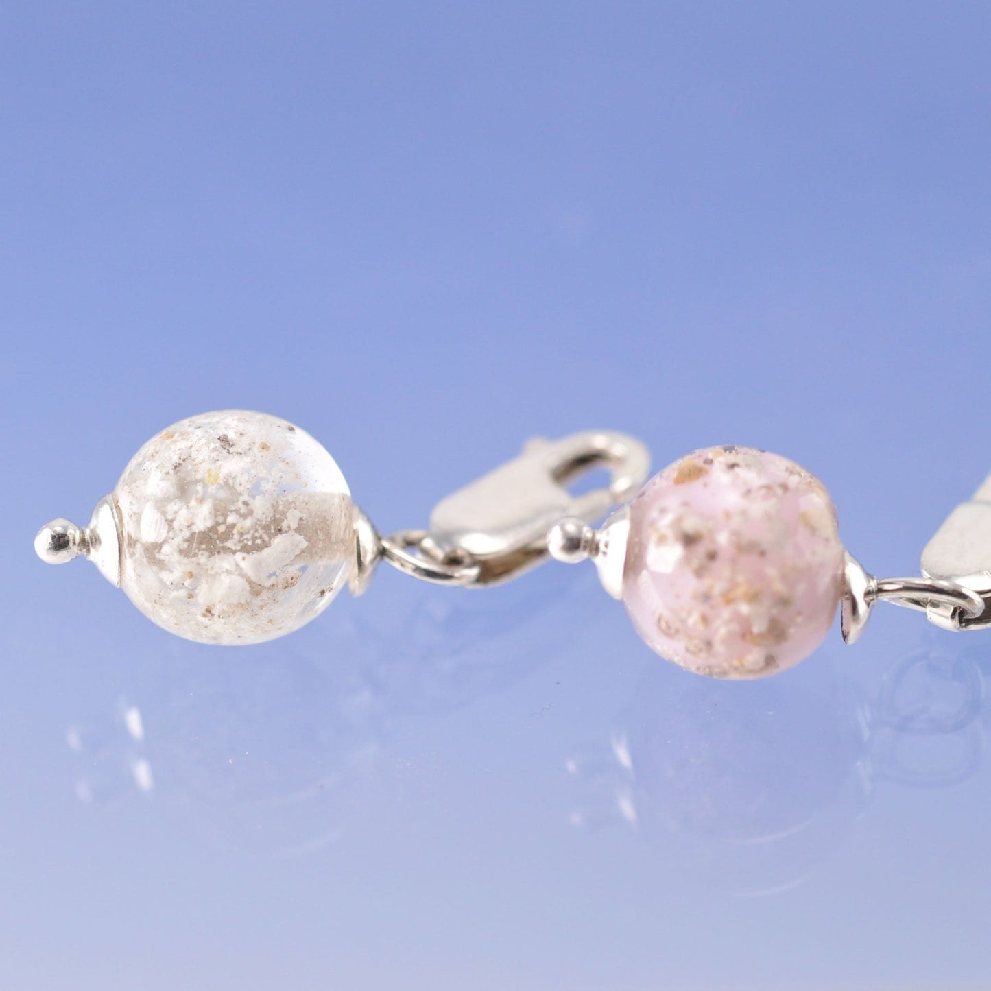 Cremation Ashes Into Glass Bead Drop Bead by Chris Parry Jewellery