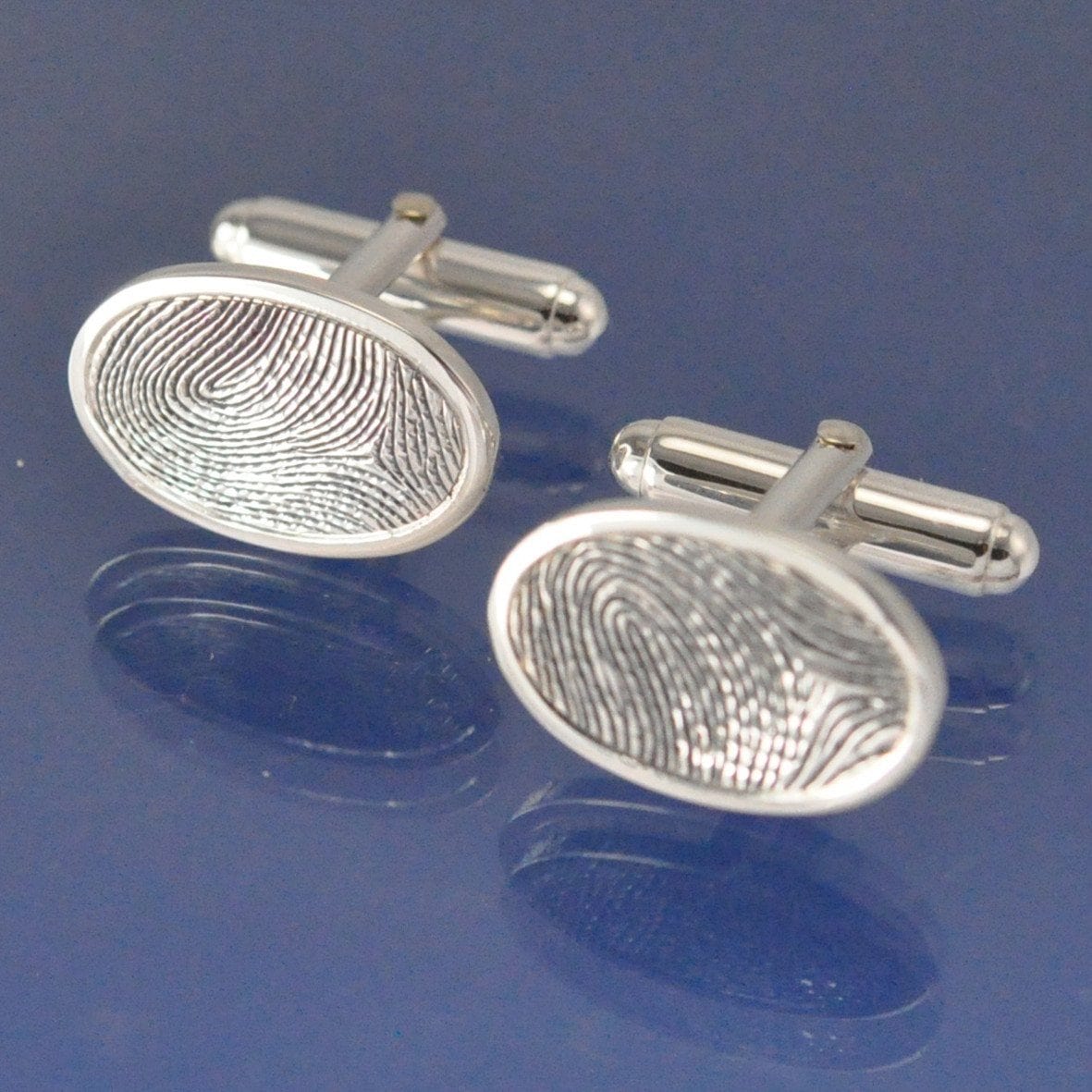 Fingerprint Cufflinks - Round Cufflinks by Chris Parry Jewellery