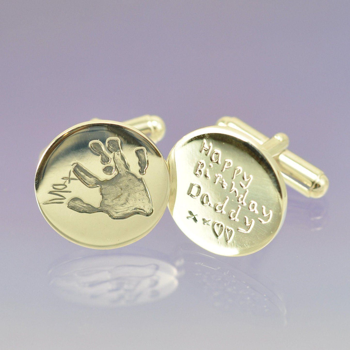 Hand Print Foot Print Cufflinks Cufflinks by Chris Parry Jewellery