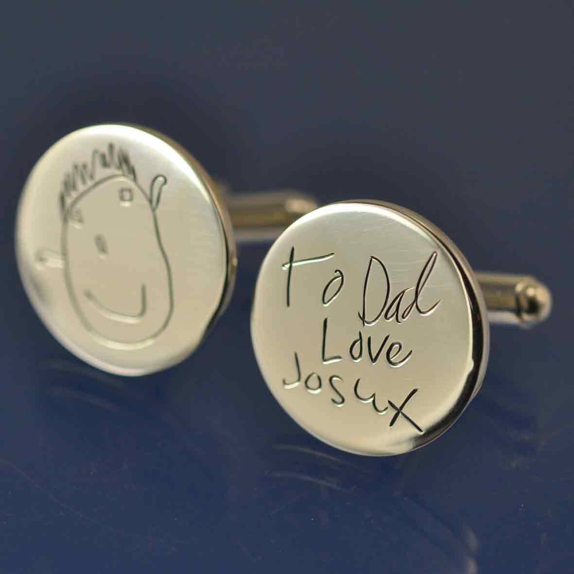 Kids Drawing Cufflinks Cufflinks by Chris Parry Jewellery