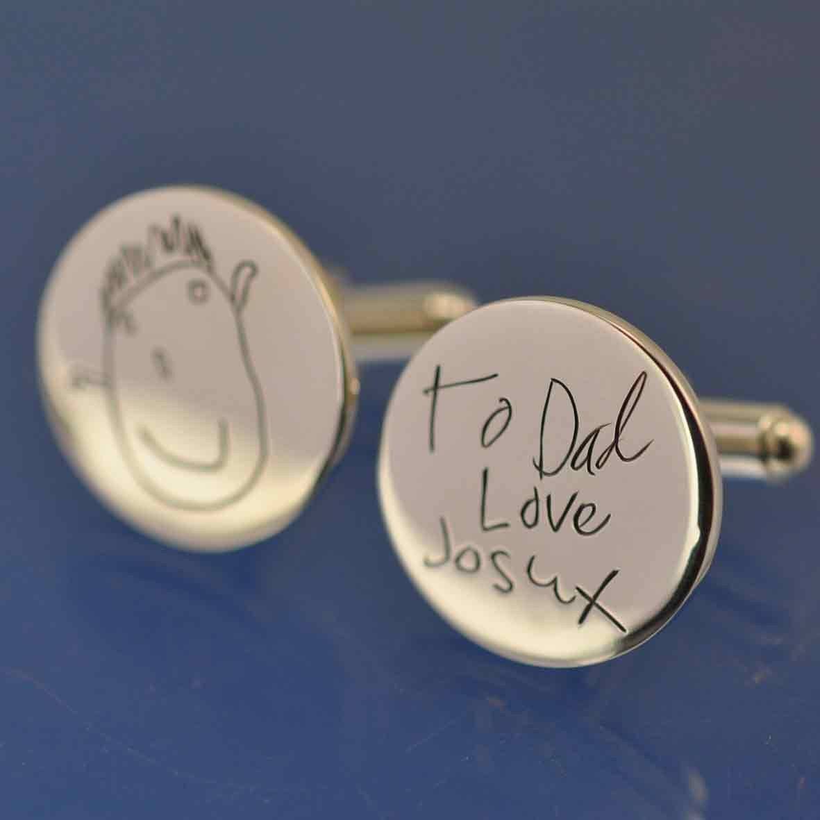 Kids Drawing Cufflinks Cufflinks by Chris Parry Jewellery