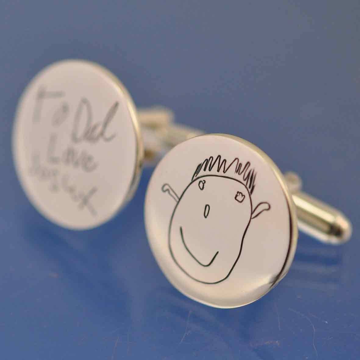 Kids Drawing Cufflinks Cufflinks by Chris Parry Jewellery