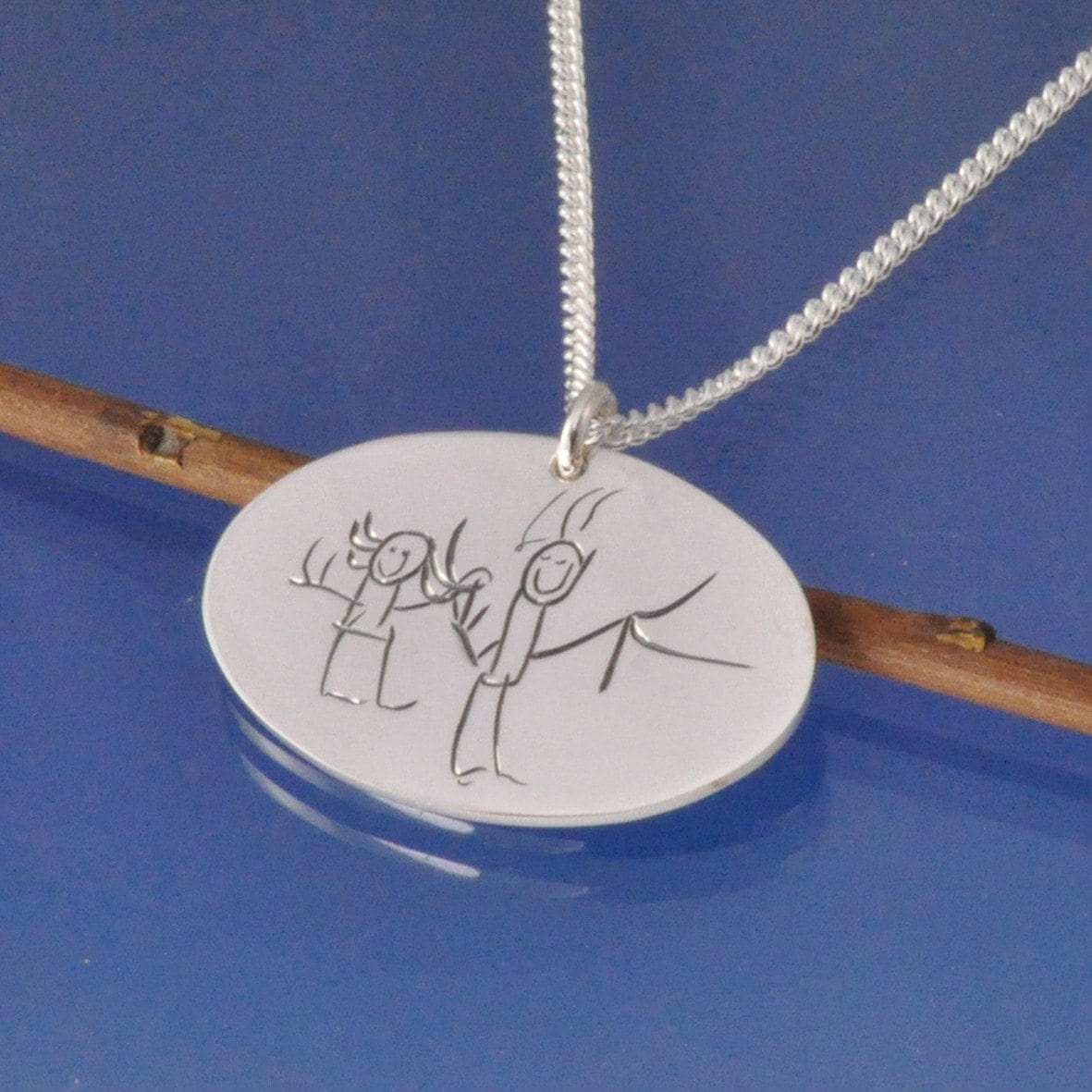 Kids Drawing Pendant Cufflinks by Chris Parry Jewellery