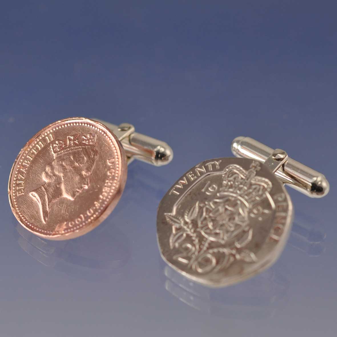 Your Coins Made into Cufflinks Cufflinks by Chris Parry Jewellery