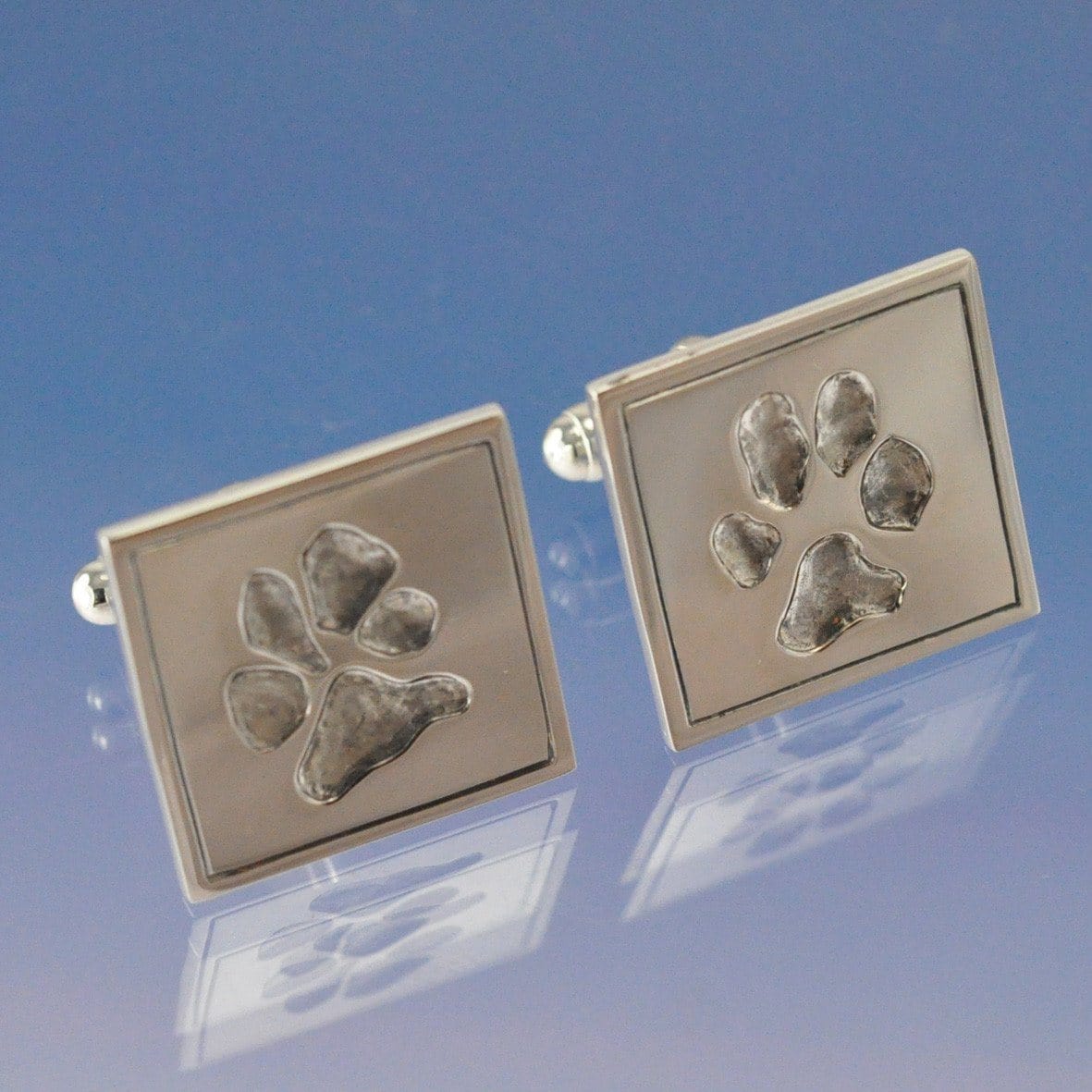 Your Pet Paw Print Cufflinks Cufflinks by Chris Parry Jewellery
