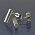 Cremation Ash Earrings - Cylinder Studs Earring by Chris Parry Jewellery