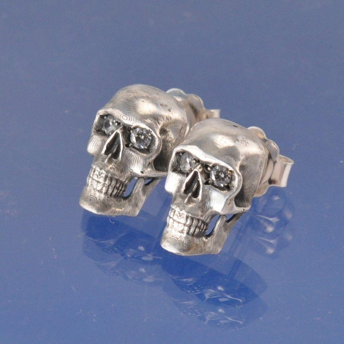 Diamond Eyed Skull Earring by Chris Parry Jewellery