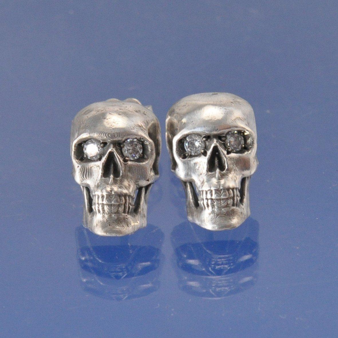 Diamond Eyed Skull Earring by Chris Parry Jewellery