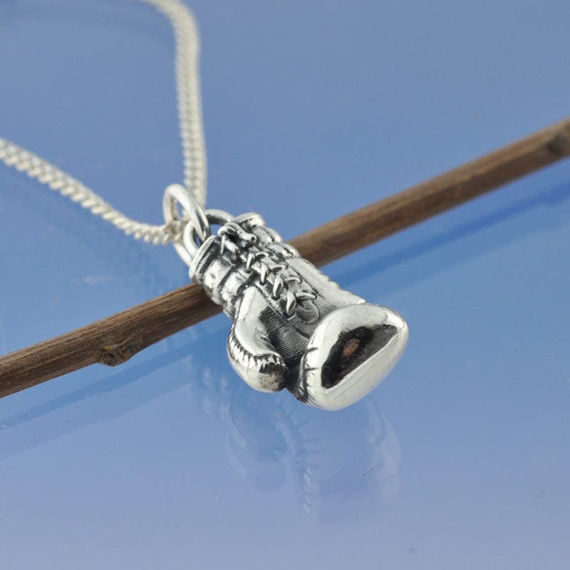 Cremation Ash Boxing Glove Necklace Pendant by Chris Parry Jewellery