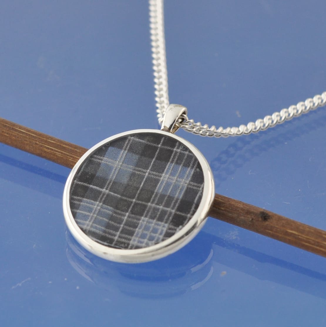 Cremation Ash Necklace - Your Scottish Tartan Pendant by Chris Parry Jewellery