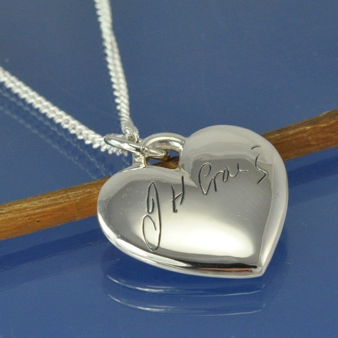 Cremation Ashes Necklace Bulbous Heart