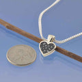 Cremation Ashes Necklace - Small Love Heart  11mm Pendant by Chris Parry Jewellery