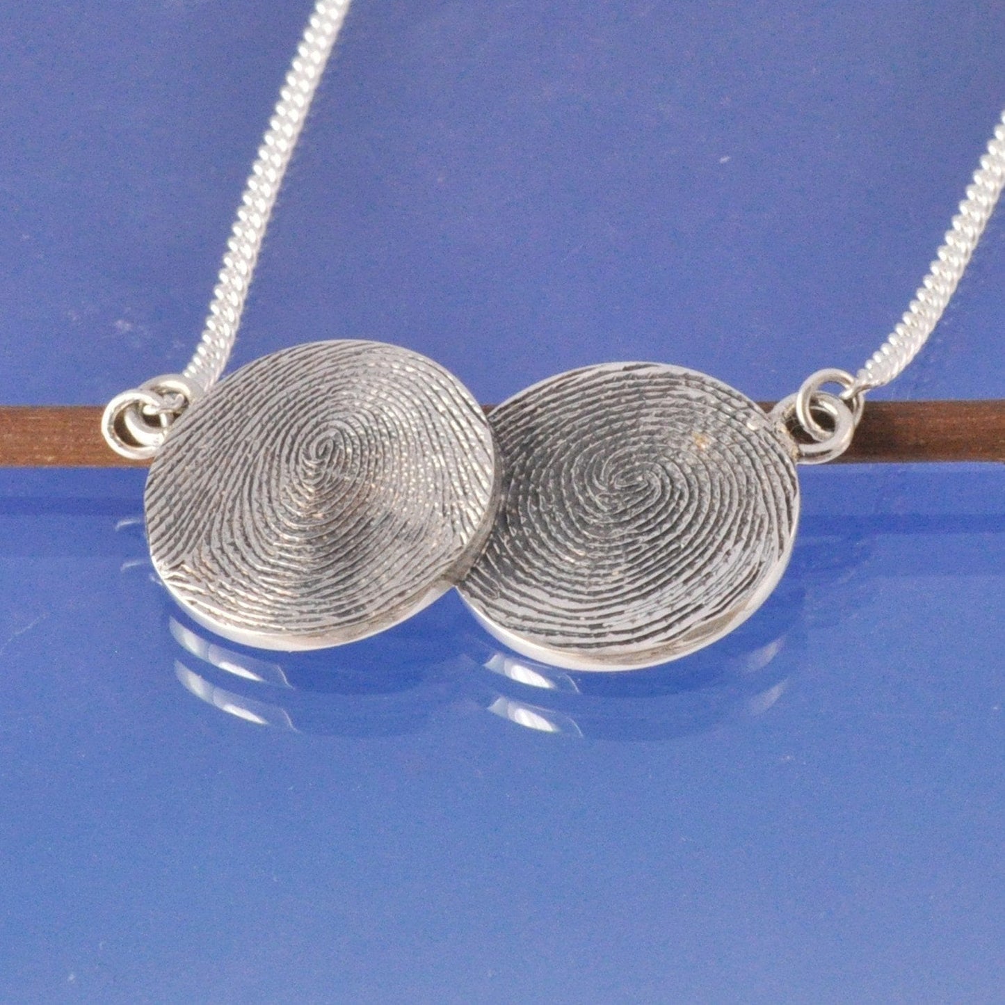 Fingerprint Coin Necklace Pendant by Chris Parry Jewellery