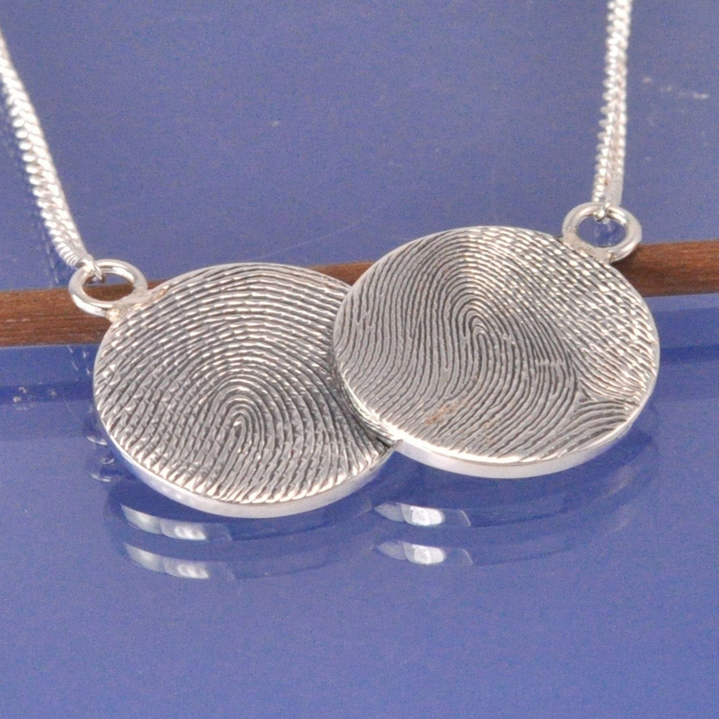 Fingerprint Coin Necklace Pendant by Chris Parry Jewellery