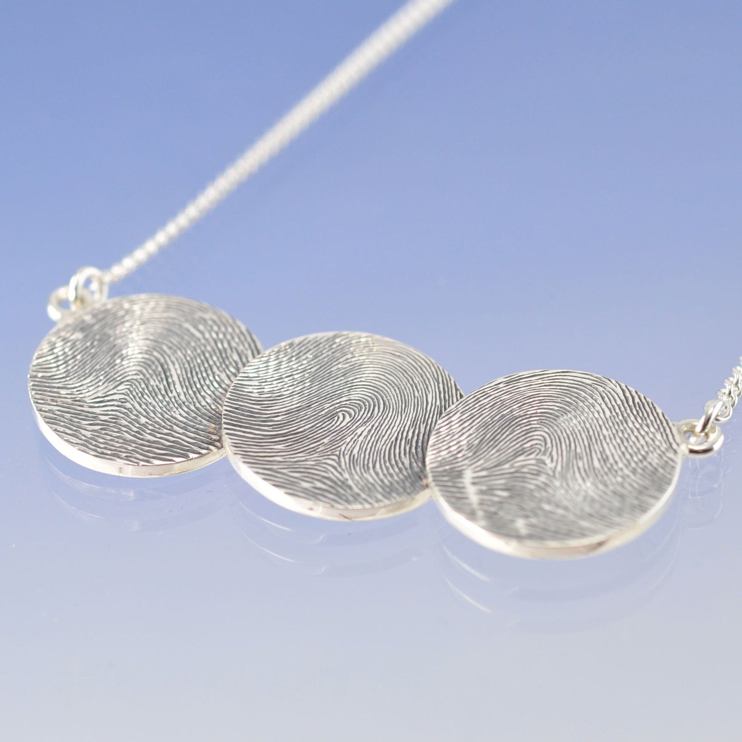 Fingerprint Coin Necklace Pendant by Chris Parry Jewellery