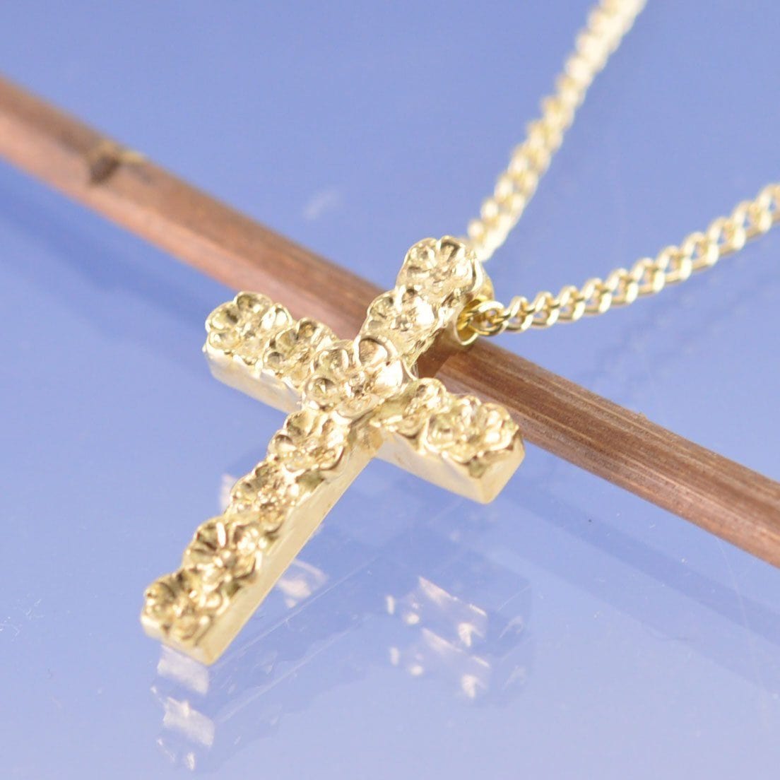Forget Me Not Cross Pendant by Chris Parry Jewellery