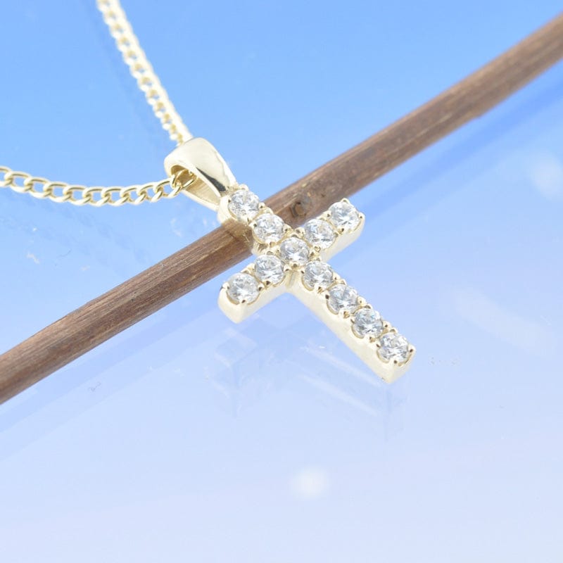 Sparkling Cremation Ash Cross Pendant by Chris Parry Jewellery