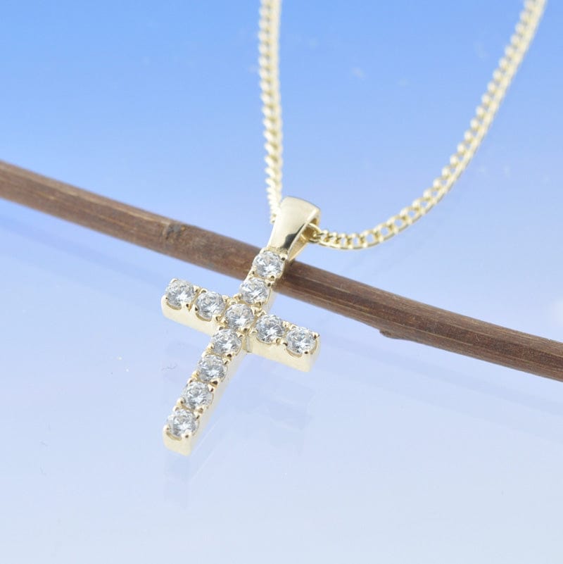 Sparkling Cremation Ash Cross Pendant by Chris Parry Jewellery