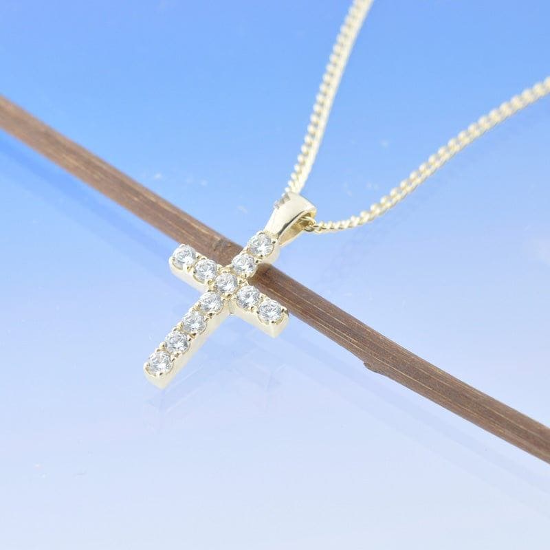 Sparkling Cremation Ash Cross Pendant by Chris Parry Jewellery