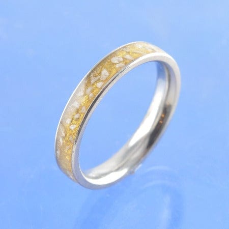 Cremation Ash Ring Titanium 4mm Channel set - Main Image