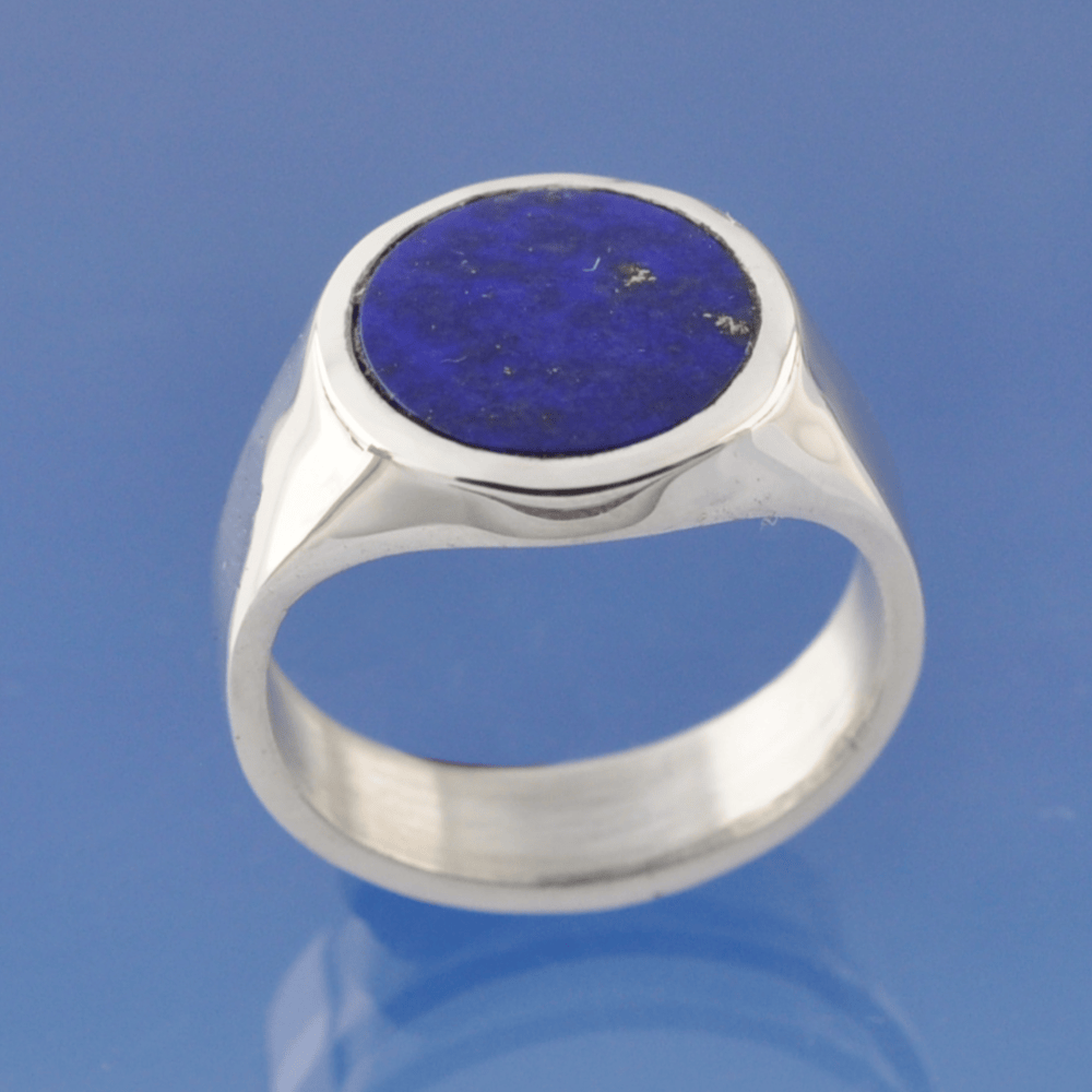 Cremation Ashes Ring - Lapis Lazuli Signet Ring by Chris Parry Jewellery