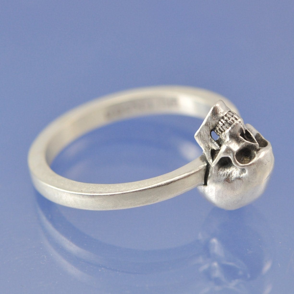 Cremation Ashes Ring - Skull Ring by Chris Parry Jewellery