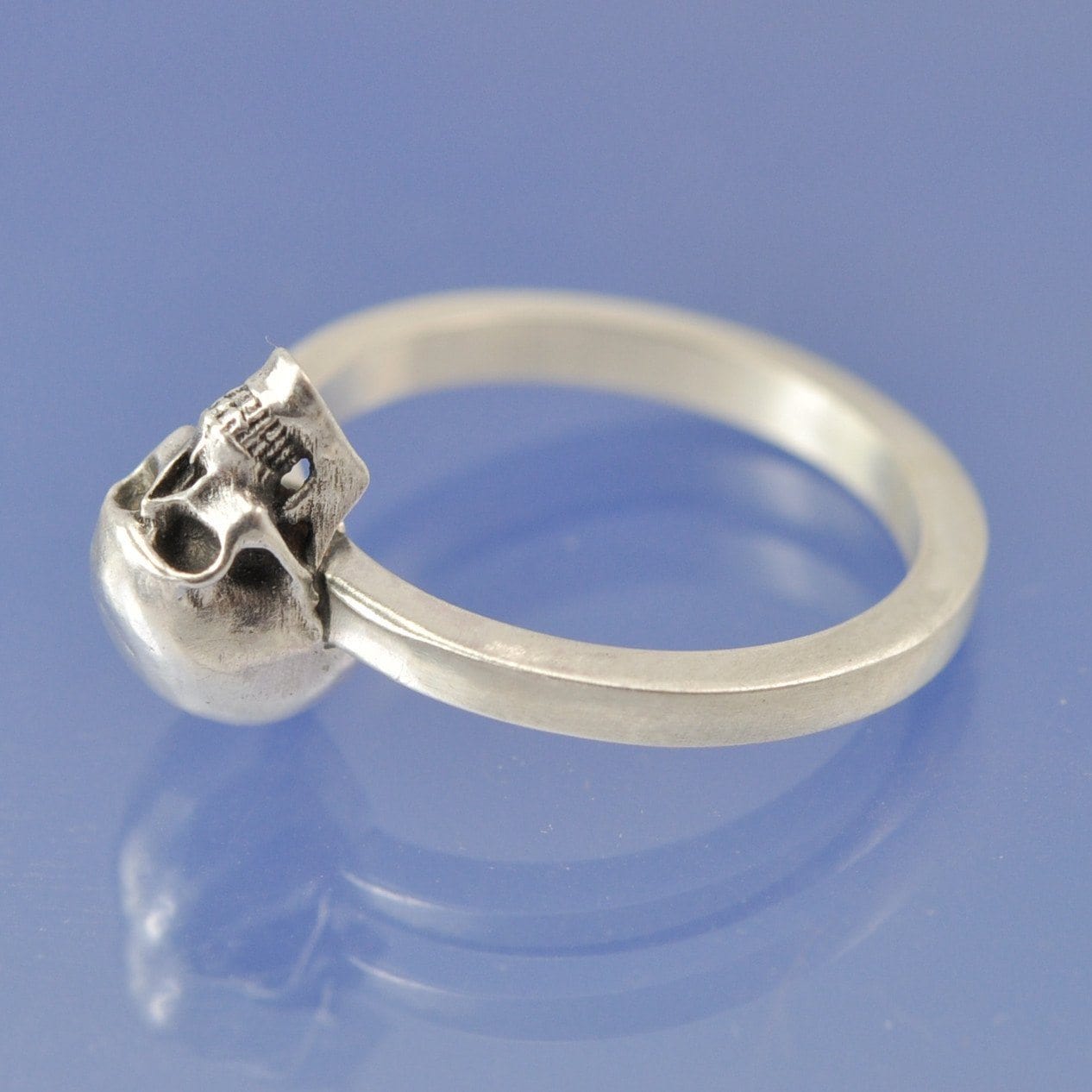 Cremation Ashes Ring - Skull Ring by Chris Parry Jewellery