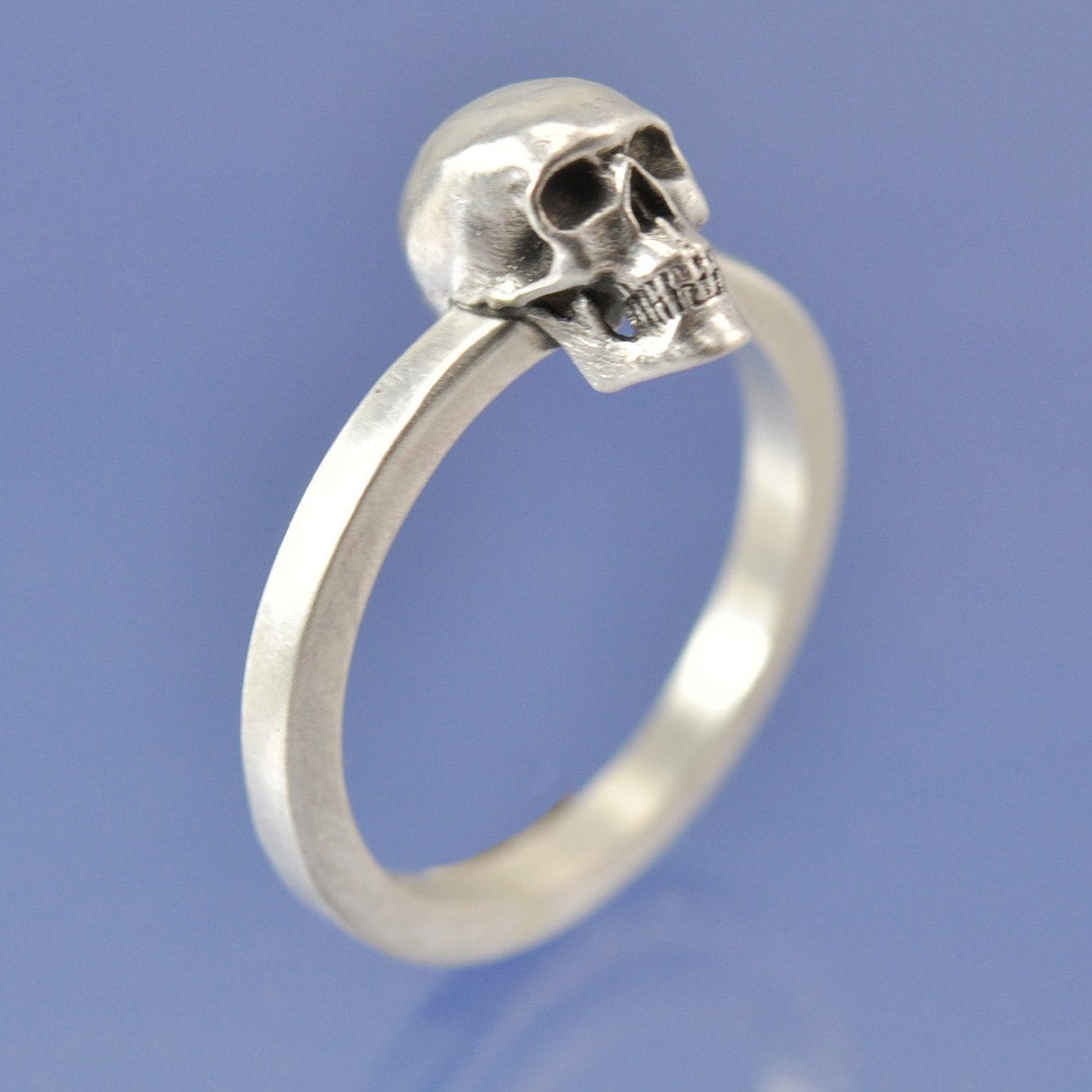 Cremation Ashes Ring - Skull Ring by Chris Parry Jewellery