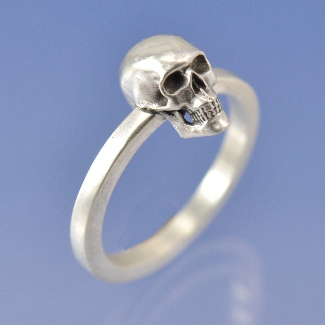 Cremation Ashes Ring - Skull Ring by Chris Parry Jewellery