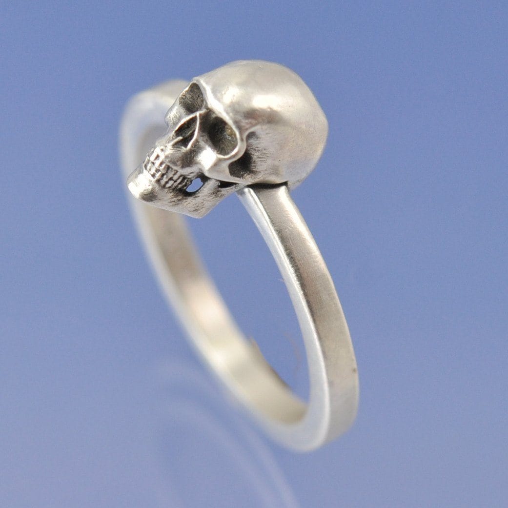 Cremation Ashes Ring - Skull Ring by Chris Parry Jewellery