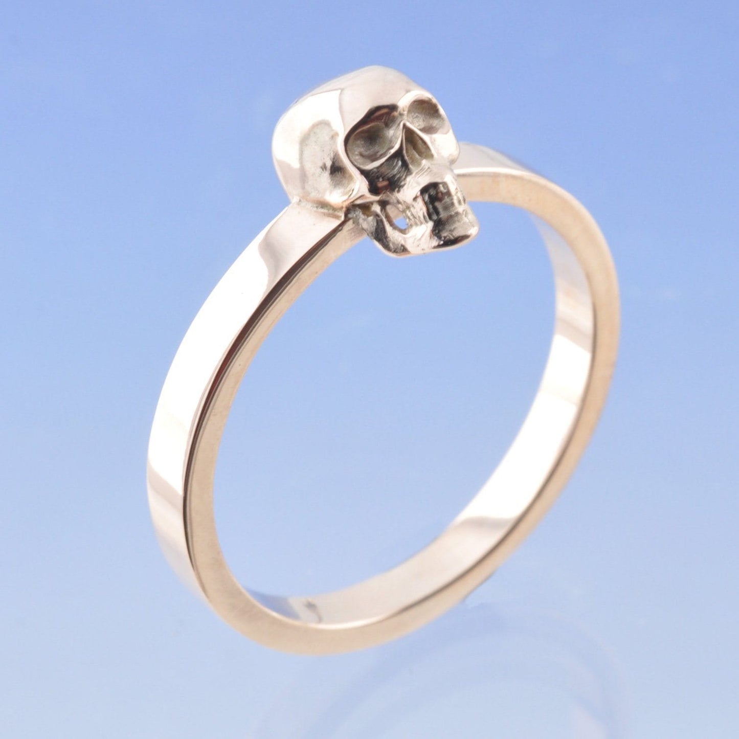 Cremation Ashes Ring - Skull Ring by Chris Parry Jewellery