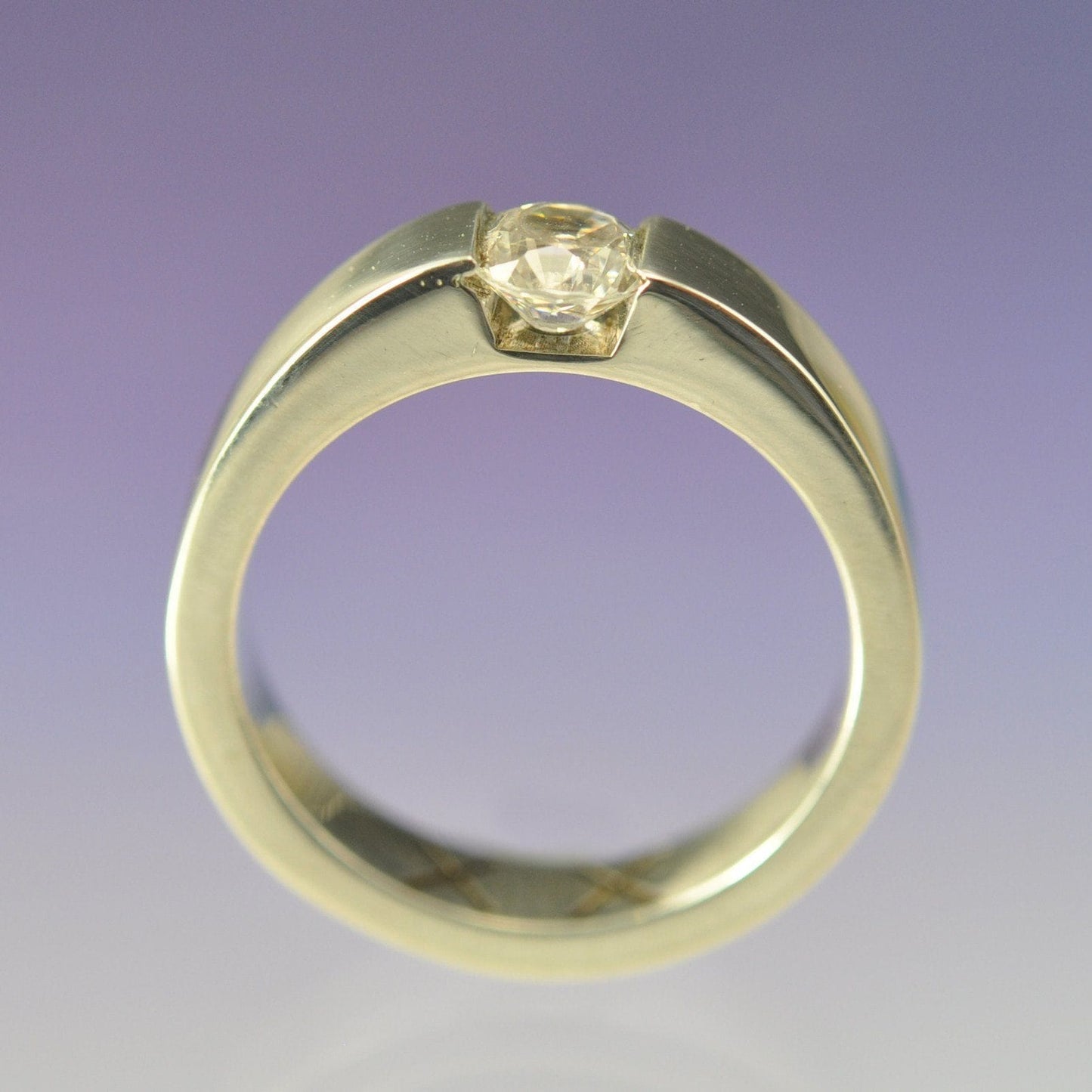 Faux Tension Set Diamond Ring Ring by Chris Parry Jewellery