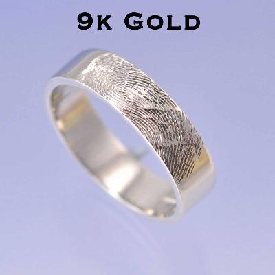 Fingerprint Ring Gold - 9k Ring by Chris Parry Jewellery