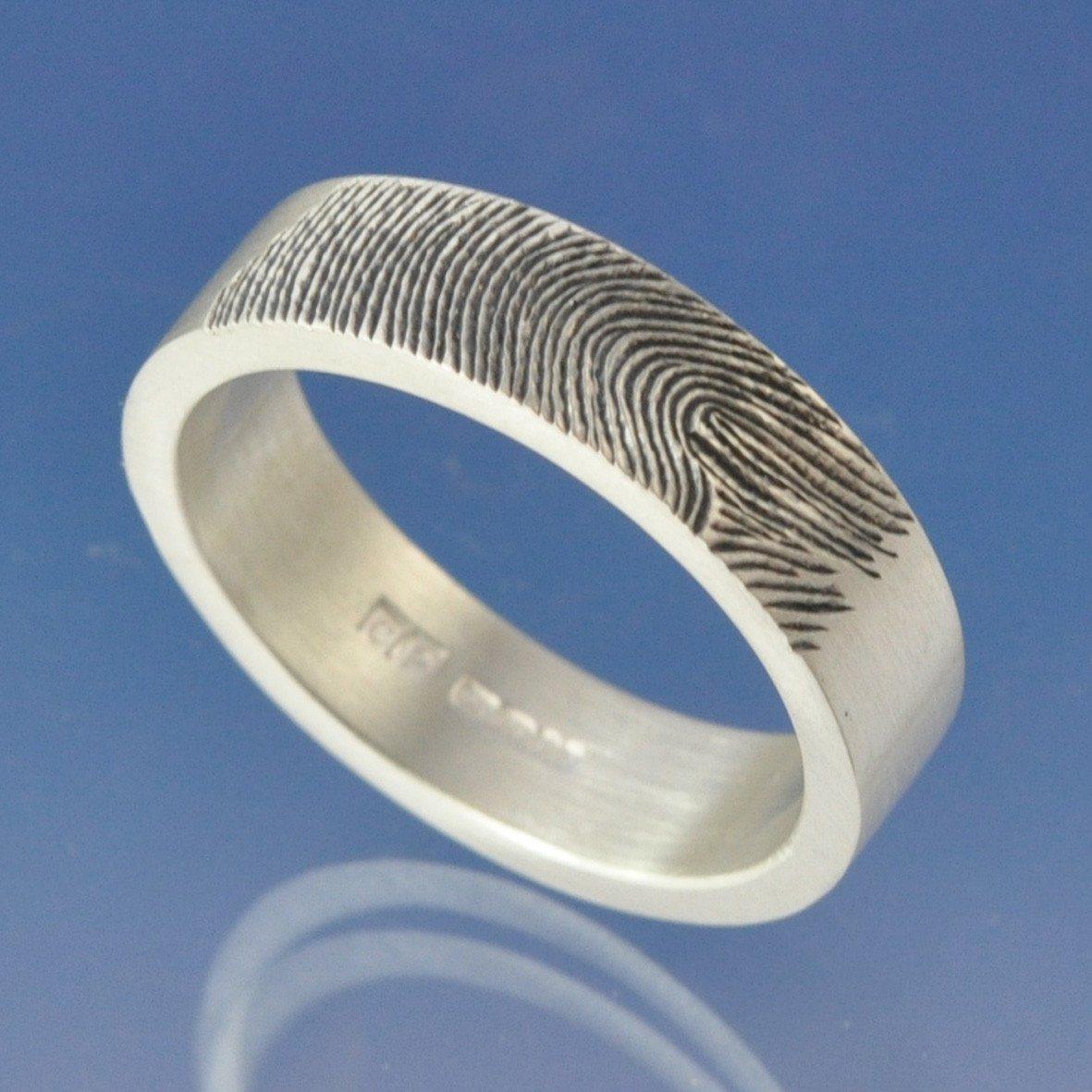 Fingerprint Ring - Sterling Silver Ring by Chris Parry Jewellery