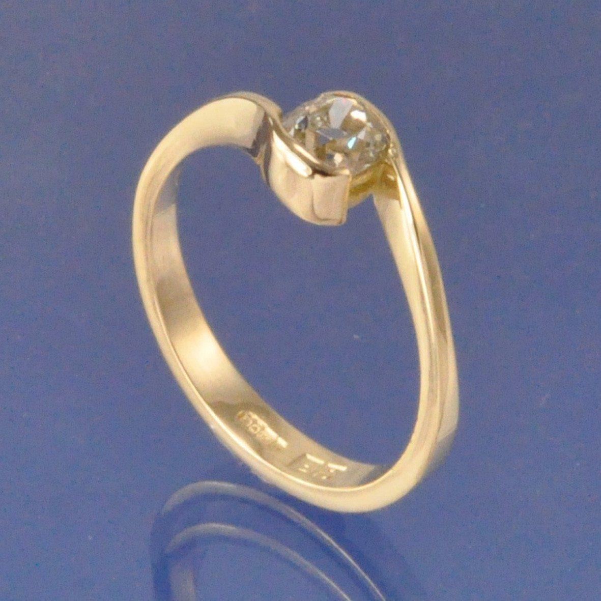 Simple Crossover Diamond Ring Ring by Chris Parry Jewellery