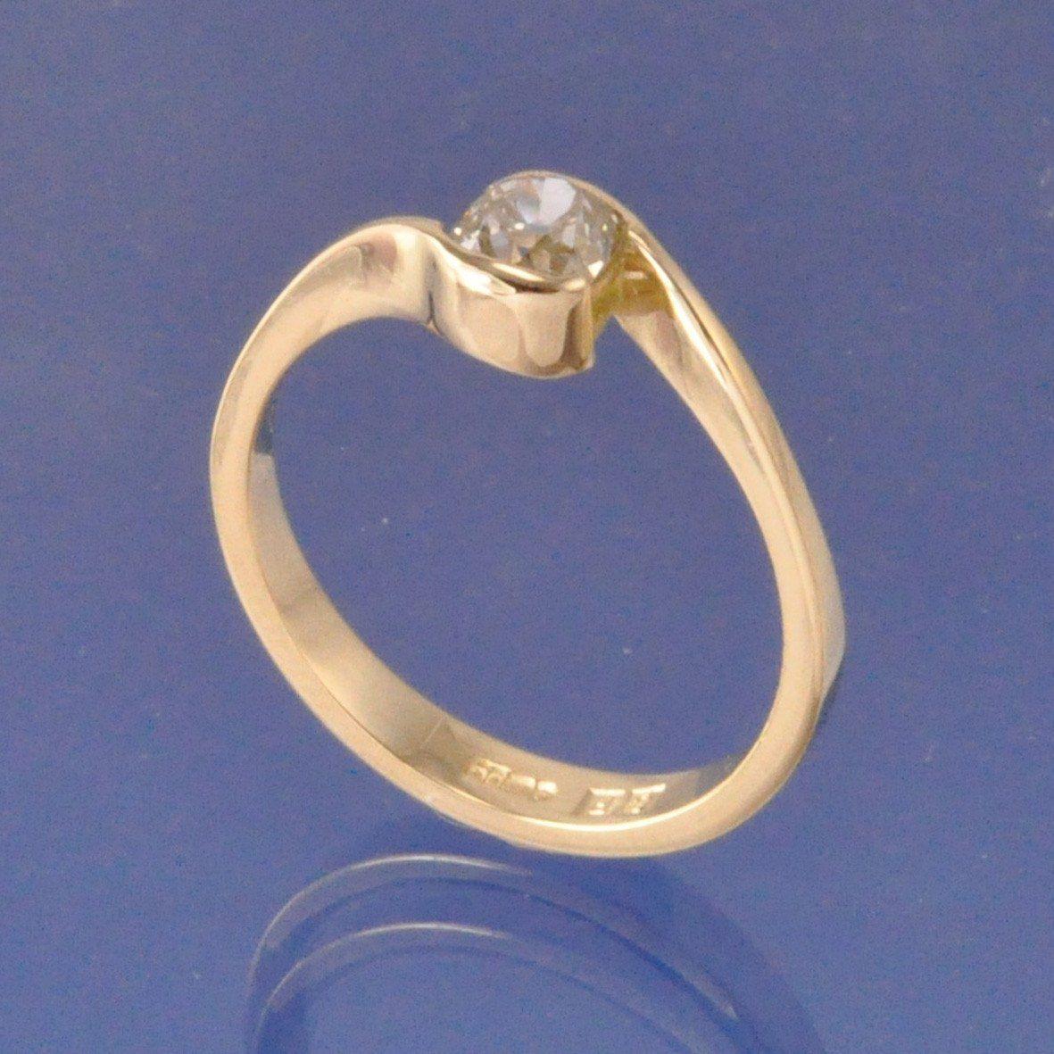 Simple Crossover Diamond Ring Ring by Chris Parry Jewellery