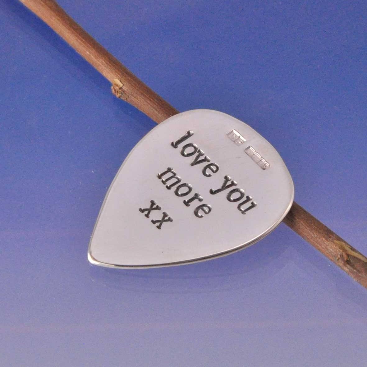 Guitar Plectrum - Personalised Inscription Silverware by Chris Parry Jewellery