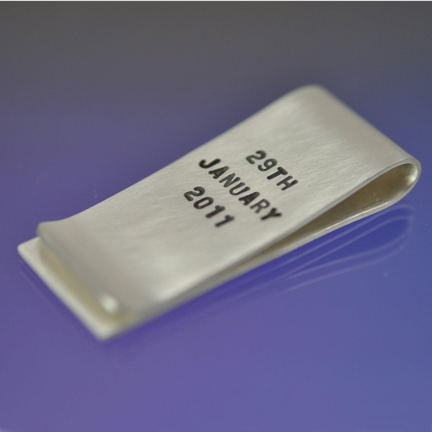 Hand Stamped Money Clip Silverware by Chris Parry Jewellery