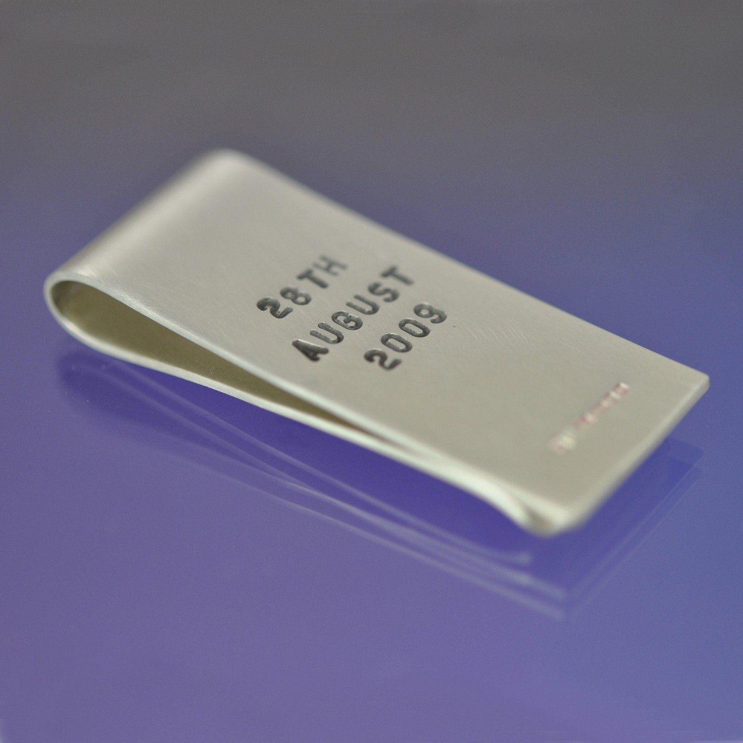 Hand Stamped Money Clip Silverware by Chris Parry Jewellery