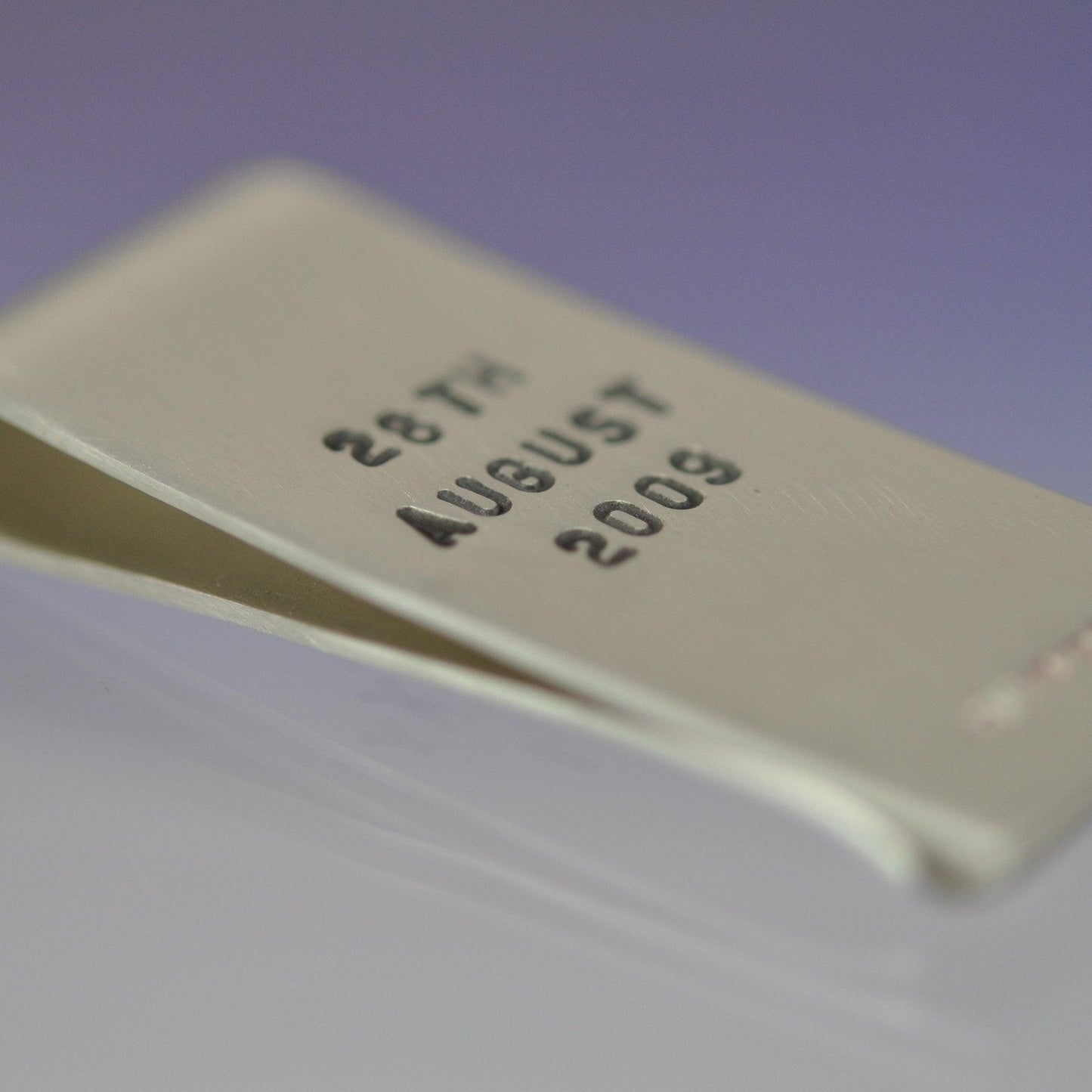 Hand Stamped Money Clip Silverware by Chris Parry Jewellery