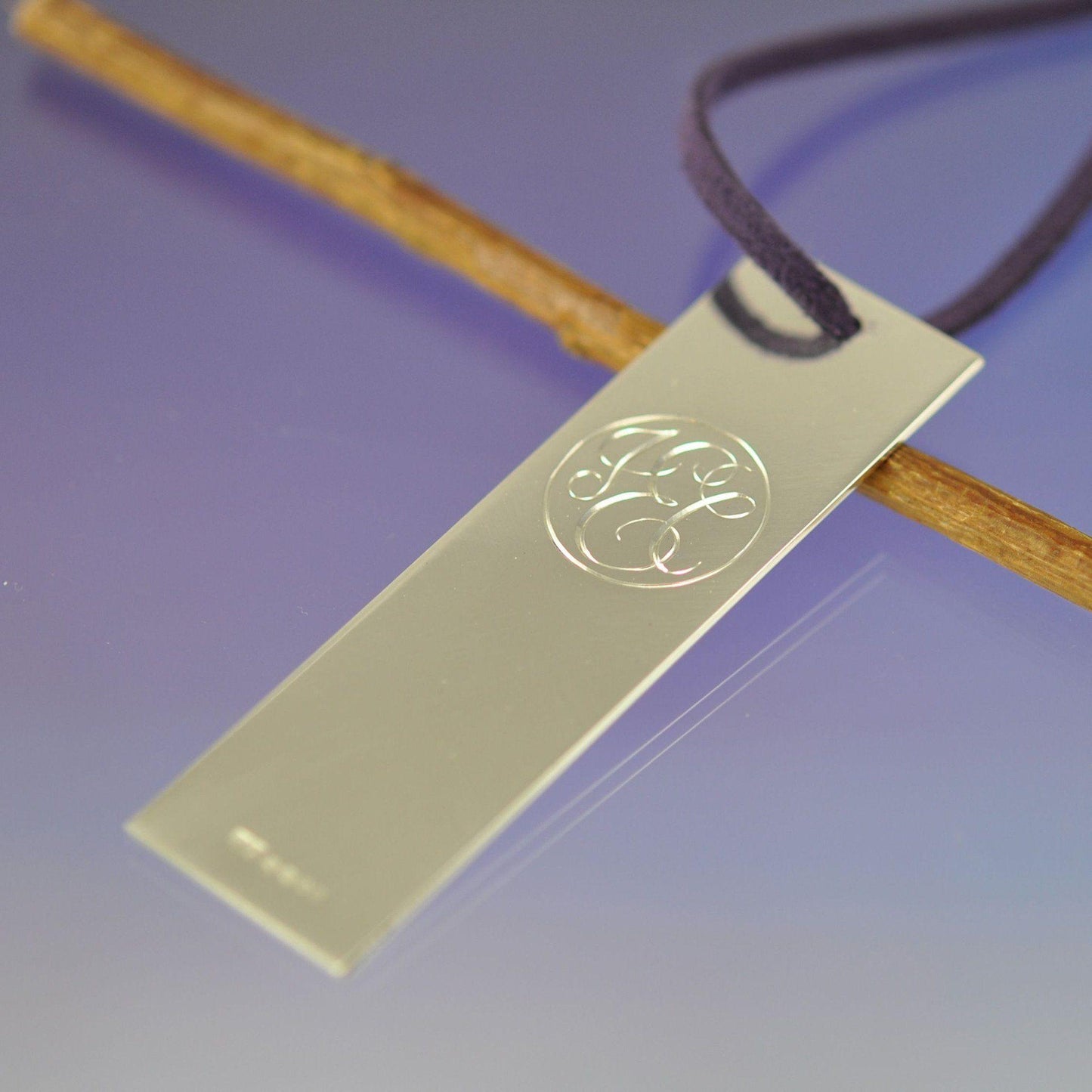 Monogram Book Mark Silverware by Chris Parry Jewellery