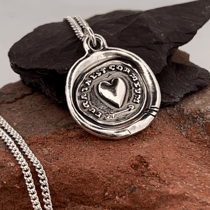 Steal My Heart Necklace  (Latin: Fura Ta Est Cor Meum) by Chris Parry Jewellery