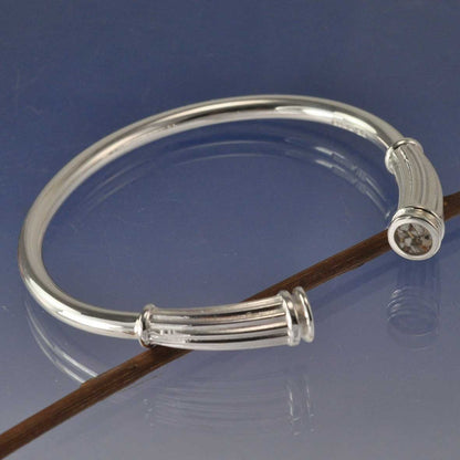 Cremation Ash Cuff Bangle by Chris Parry Jewellery