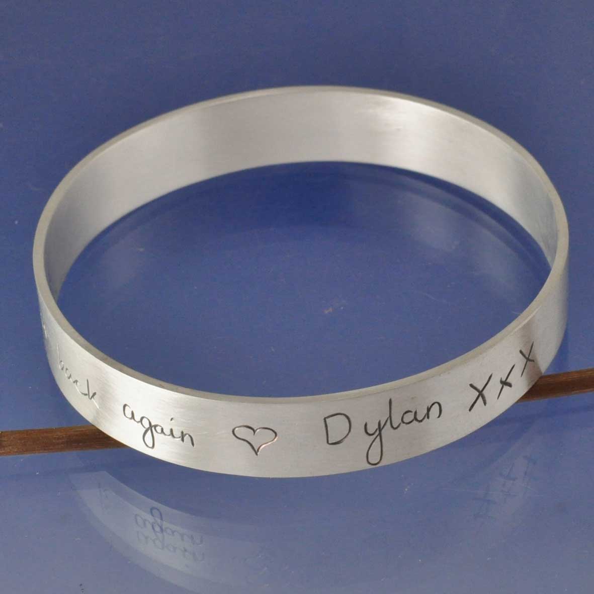 Handwriting bangle sale bracelet