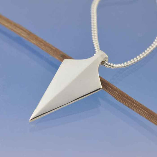 Ashes Necklace - "Steel" Arrow Head Bead by Chris Parry Jewellery