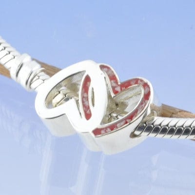 Cremation Ashes Bead - Entwined Heart Bead by Chris Parry Jewellery