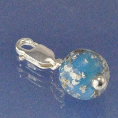 Cremation Ashes Into Glass Bead Drop Bead by Chris Parry Jewellery